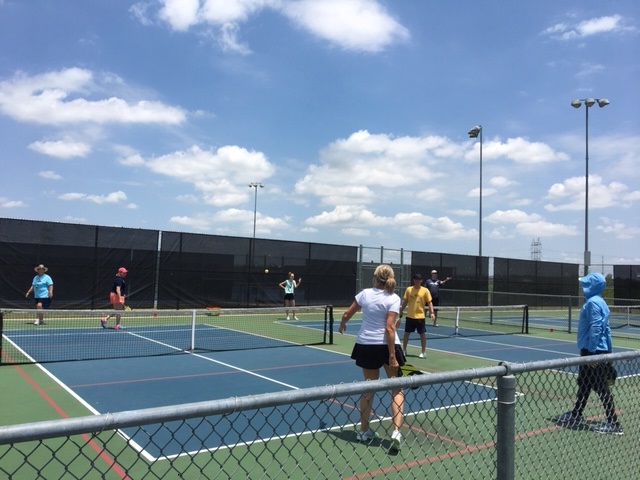 Calvin Keeney teaching USTA staff how to play Pickleball